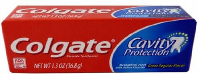 Colgate Cavity Protection Toothpaste, Regular Flavor 1 oz. Tube