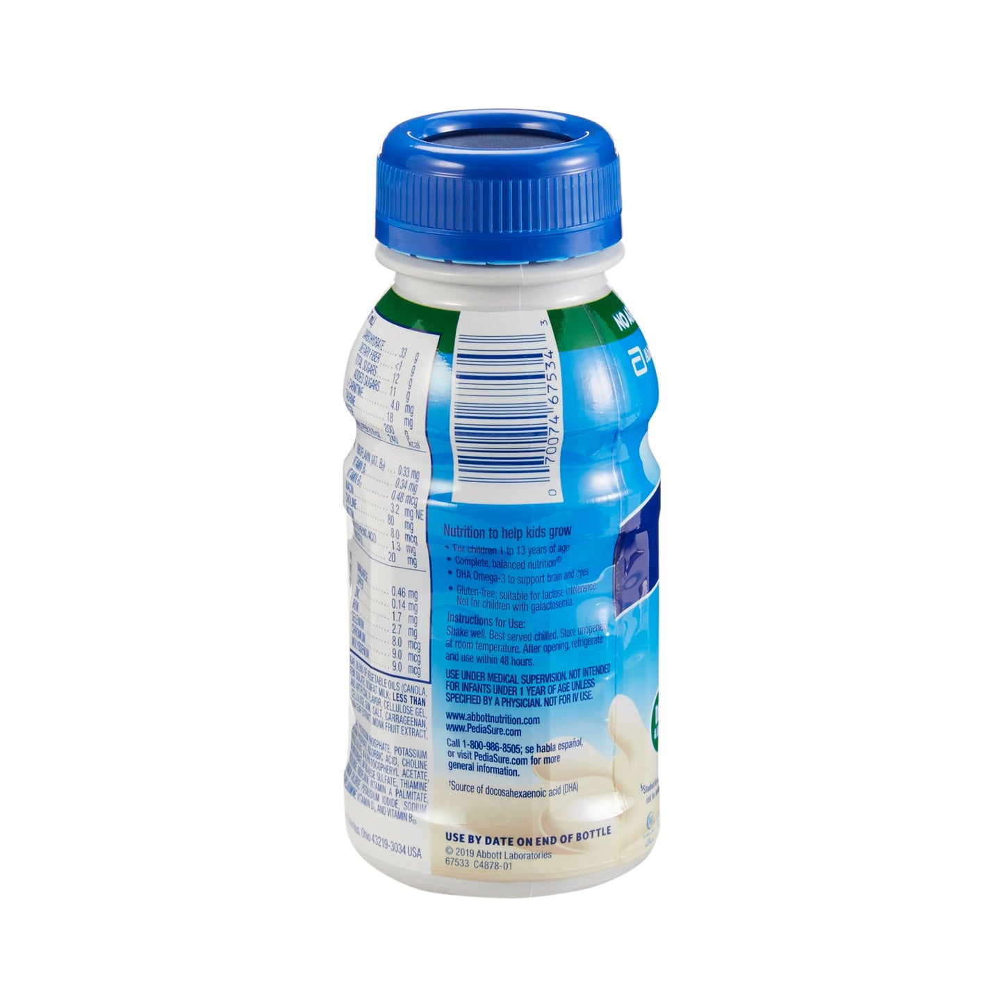 Abbott PediaSure Grow & Gain Nutritional Formula, Institutional Bottle, Vanilla, 8 oz