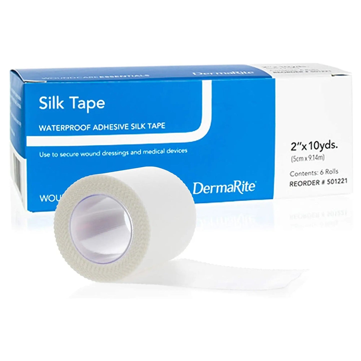 Medical Waterproof Silk Tape, White 2" - 501221