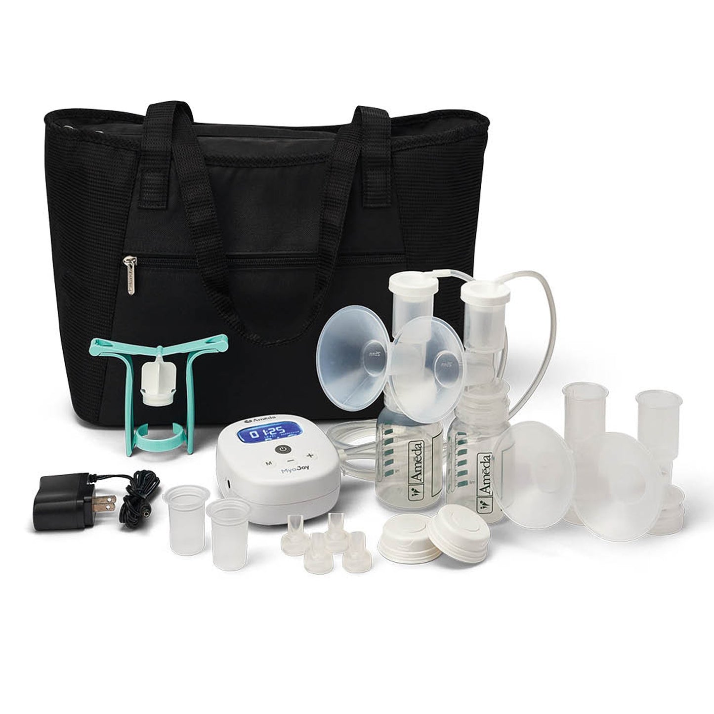 Ameda Mya Joy Double Electric Breast Pump with Large Tote and Accessories