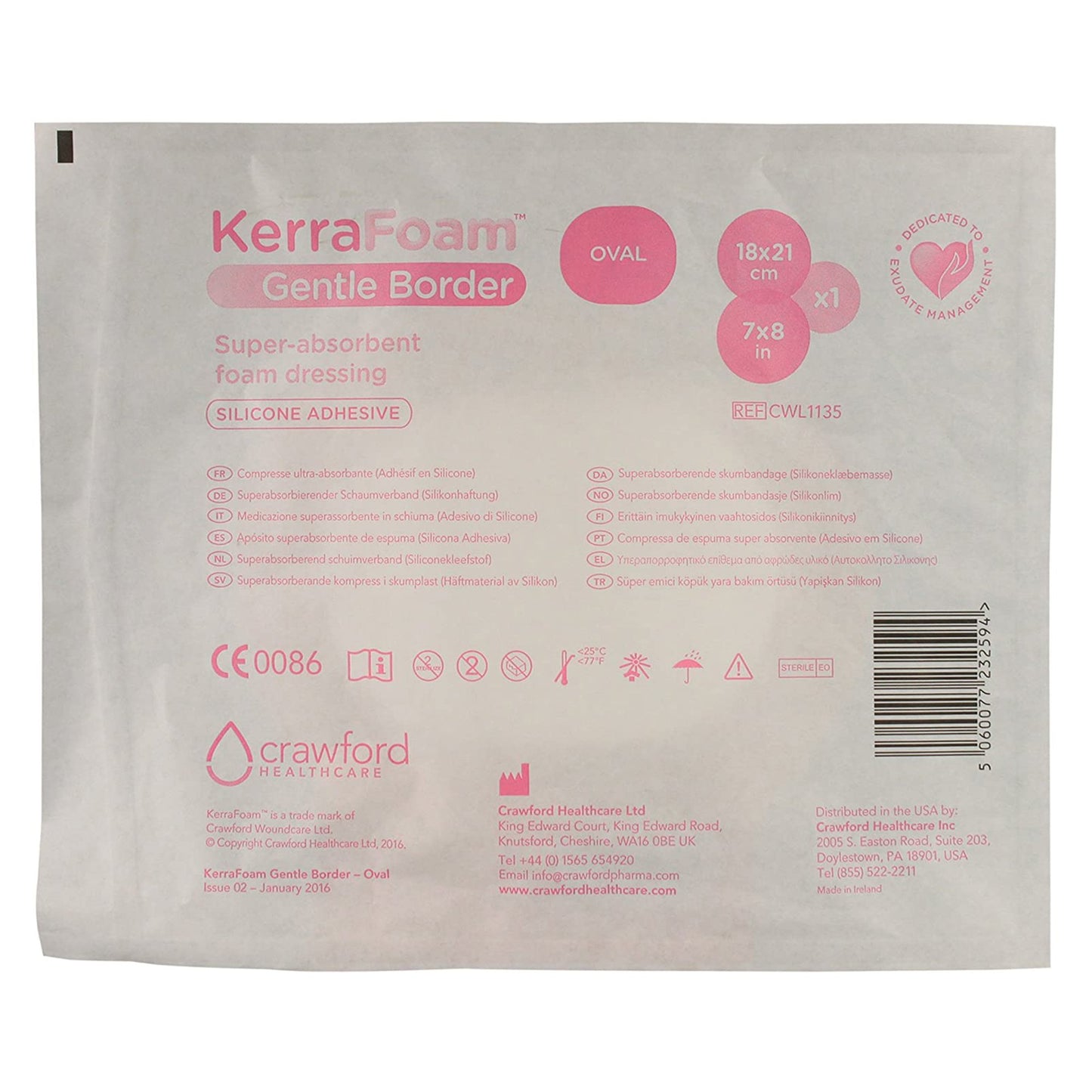 KerraFoam Gentle Border, 7" x 8", Oval