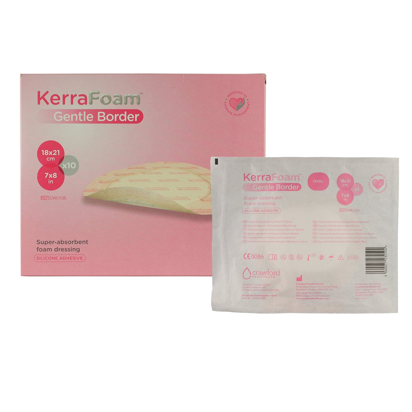 KerraFoam Gentle Border, 7" x 8", Oval