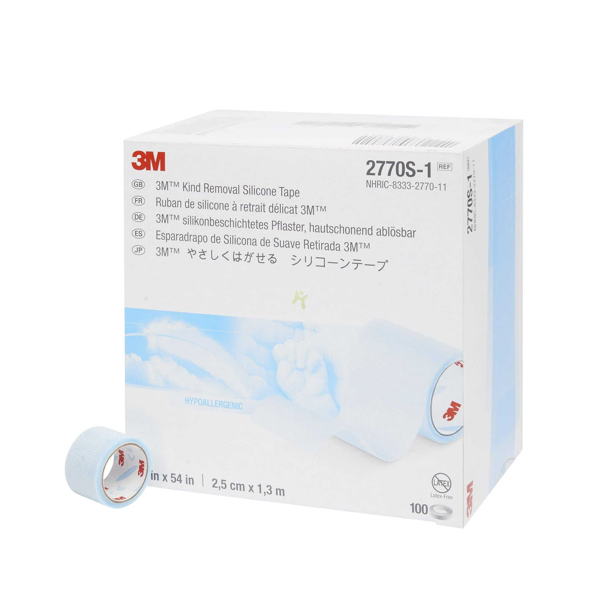3M Micropore S Surgical Tape, Single-patient use roll, 1" x 1.5 yds.