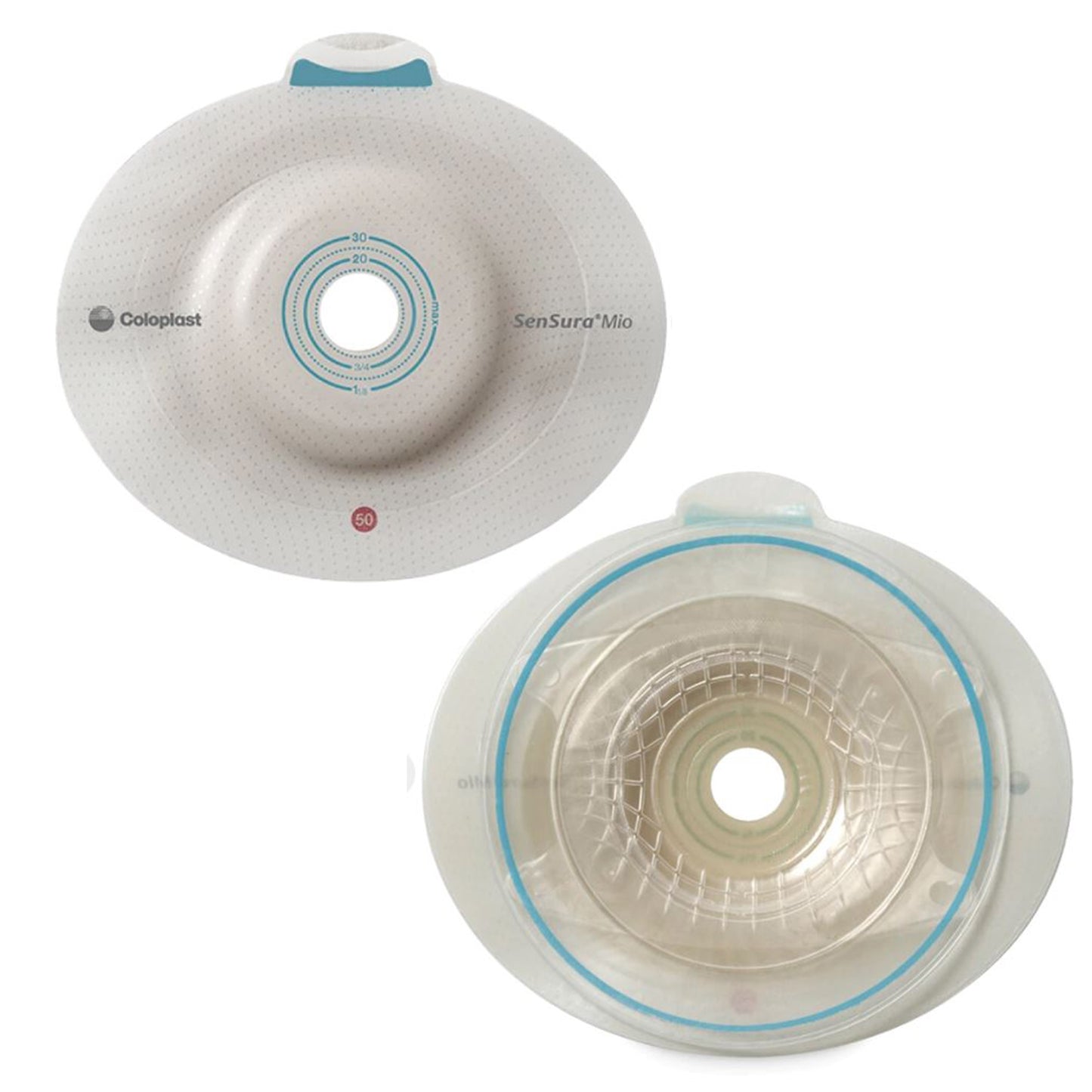 Coloplast SenSura Mio Click 2-Piece Barrier, Deep Convex, Green, Cut-to-Fit, 3/8" - 3/4"