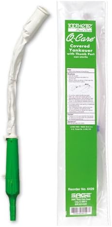 Sage Products Toothette Q-Care Covered Yankauer with Suction Control