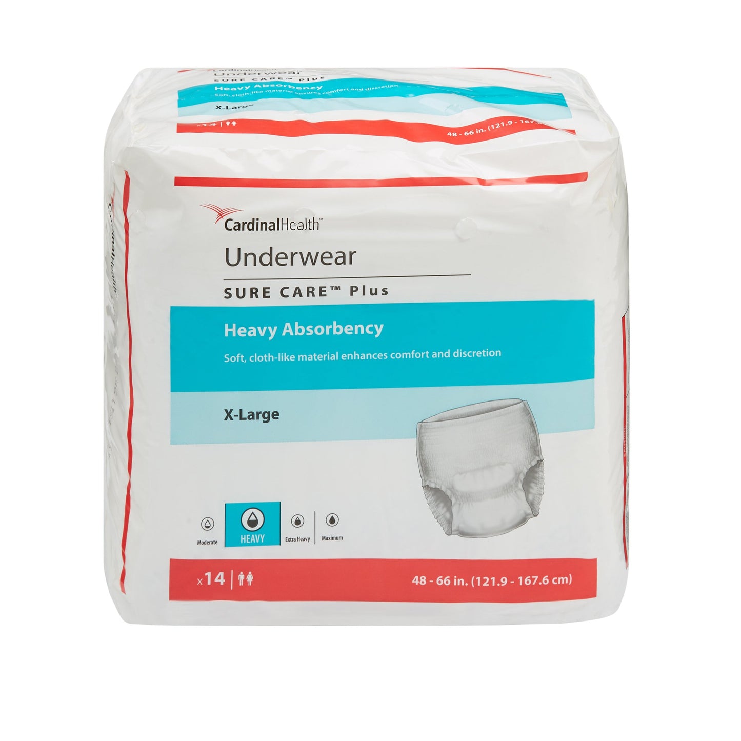 Cardinal Health, Underwear, Sure Care Plus, X-Large, 48"- 66"