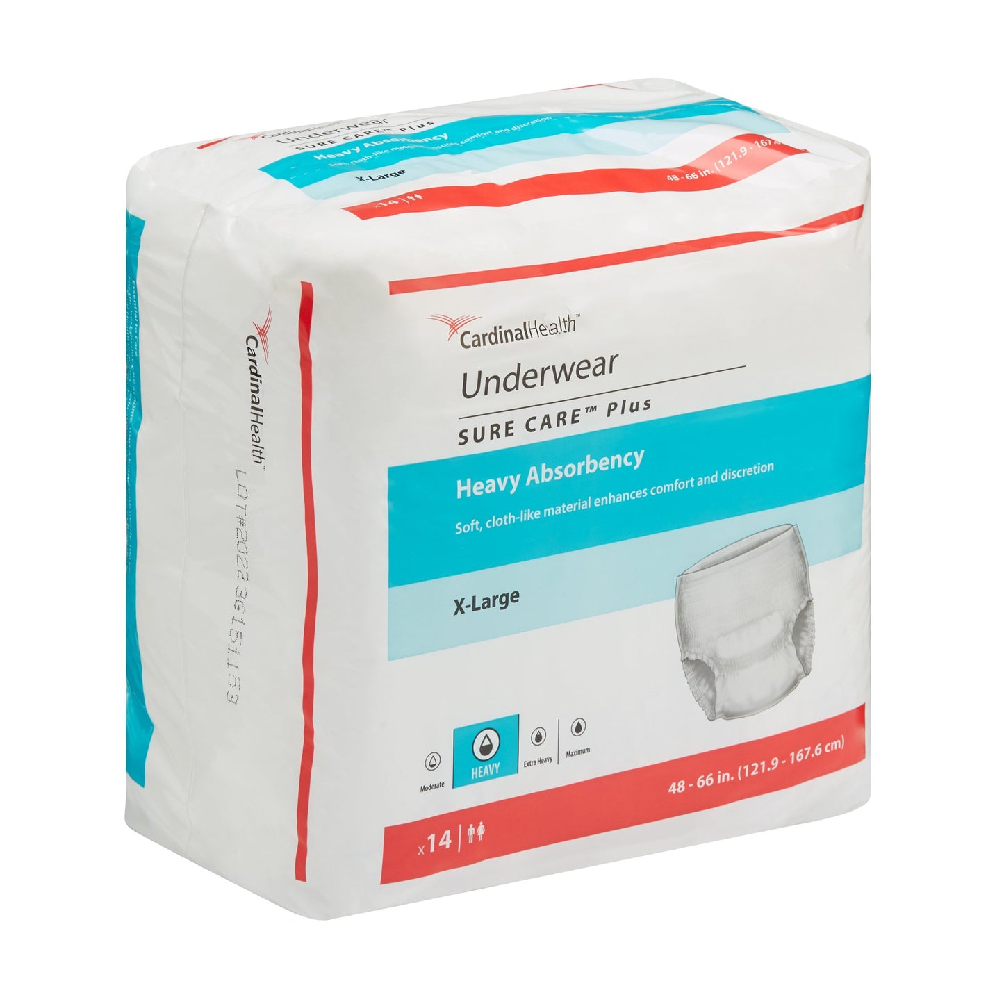 Cardinal Health, Underwear, Sure Care Plus, X-Large, 48"- 66"