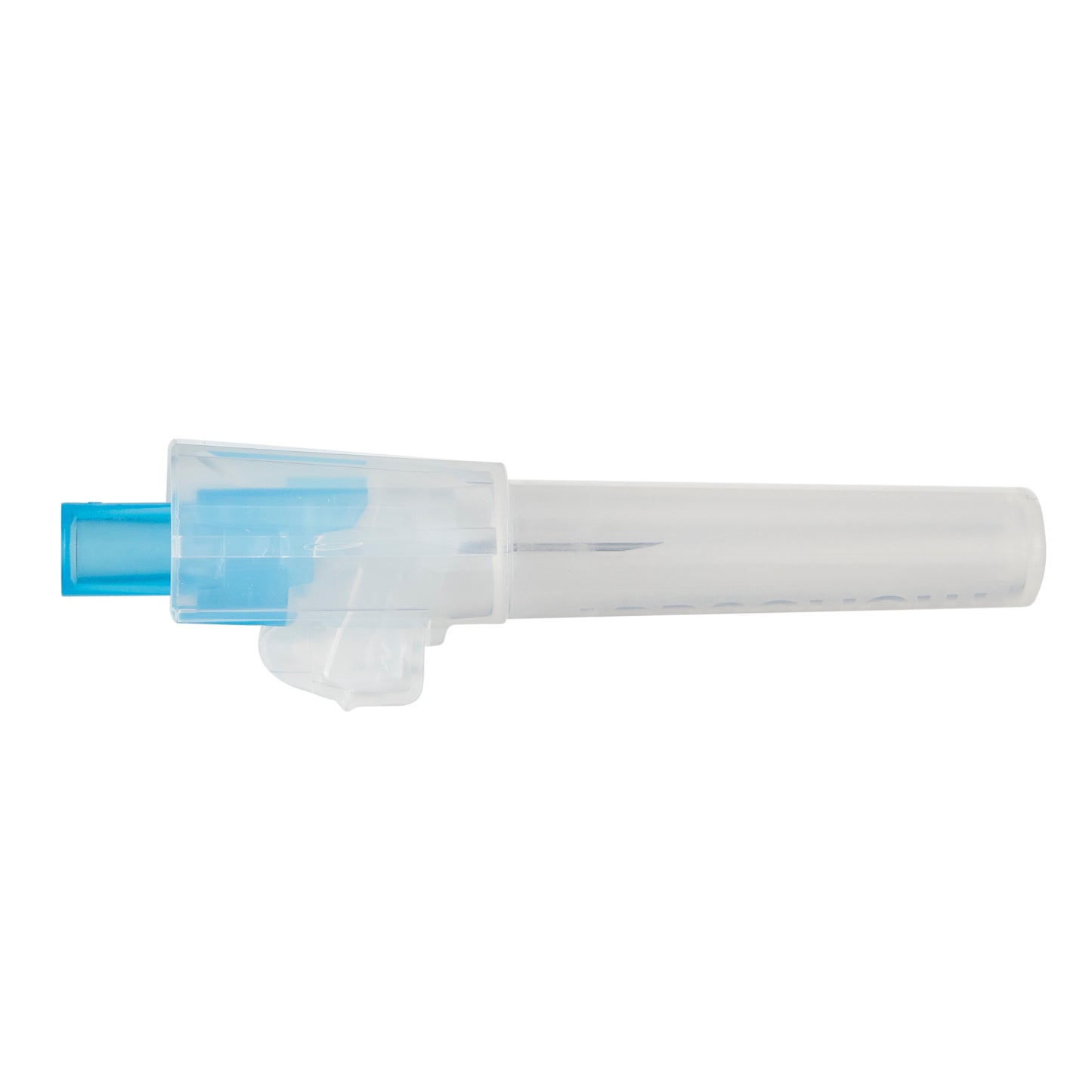 Magellan Hypodermic Safety Needle Integrated Safety Shield 23 Gauge x 5/8" L, One Handed Design, Blue, Ultra-sharp, Sterile