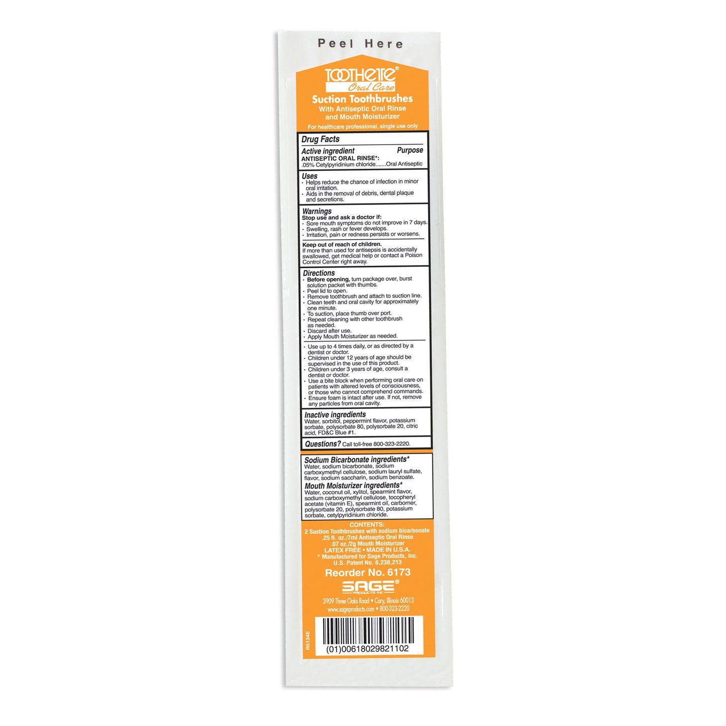 Single Use Suction Toothbrush System