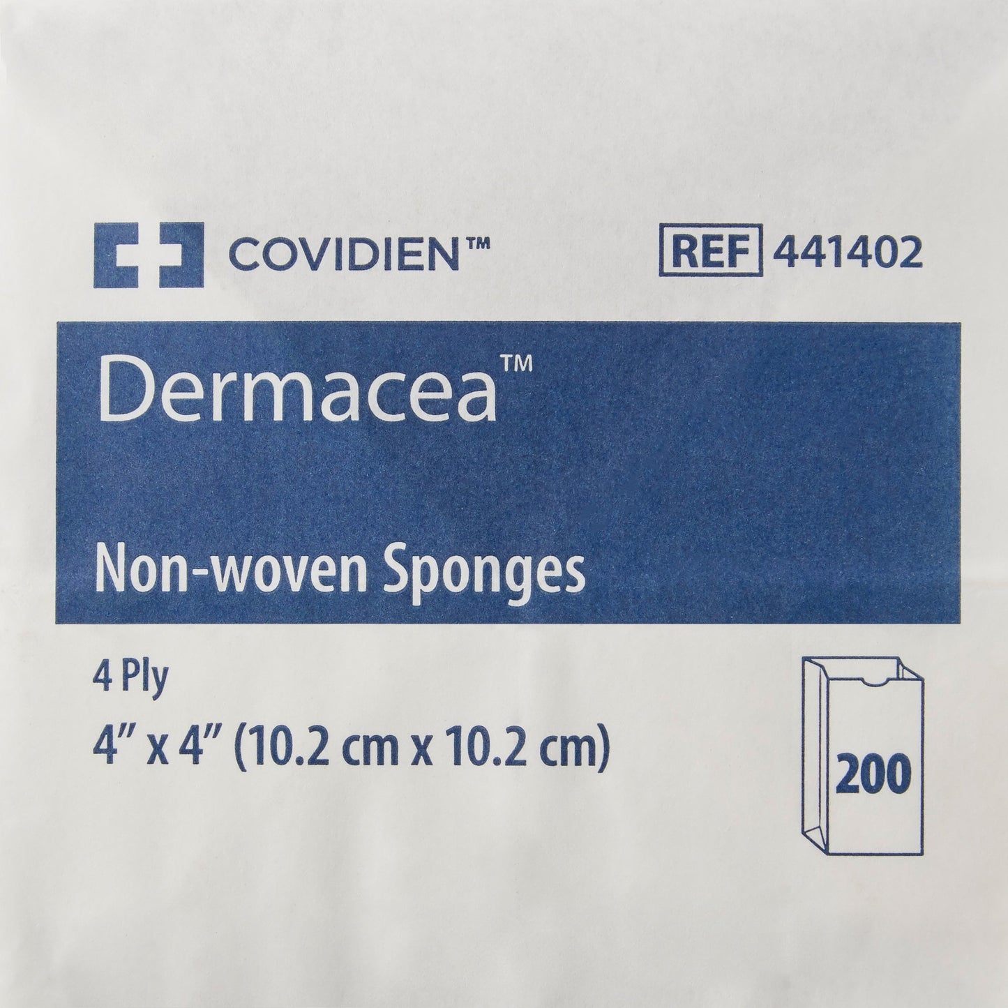 Dermacea Nonsterile Nonwoven Sponge 4" x 4" 4 ply