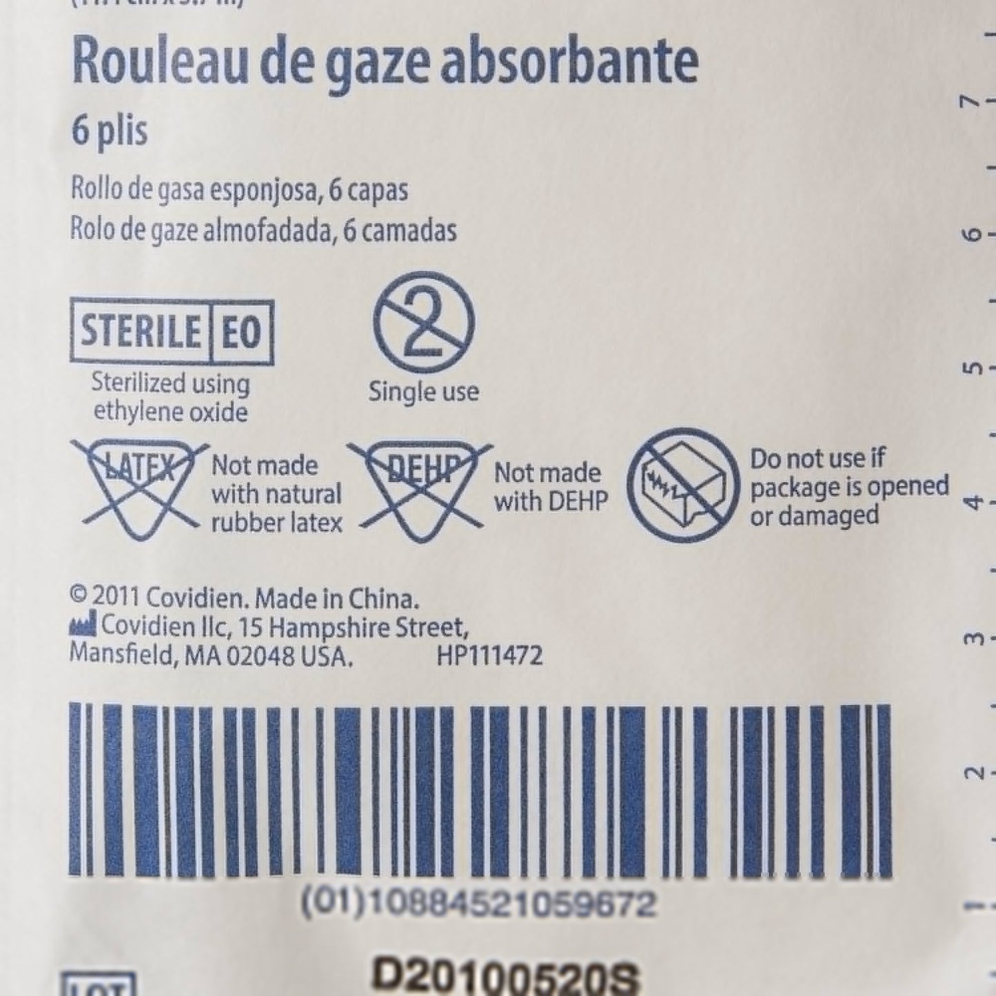 Dermacea Sterile Gauze Fluff Rolls, 4.5" x 4.1 yds