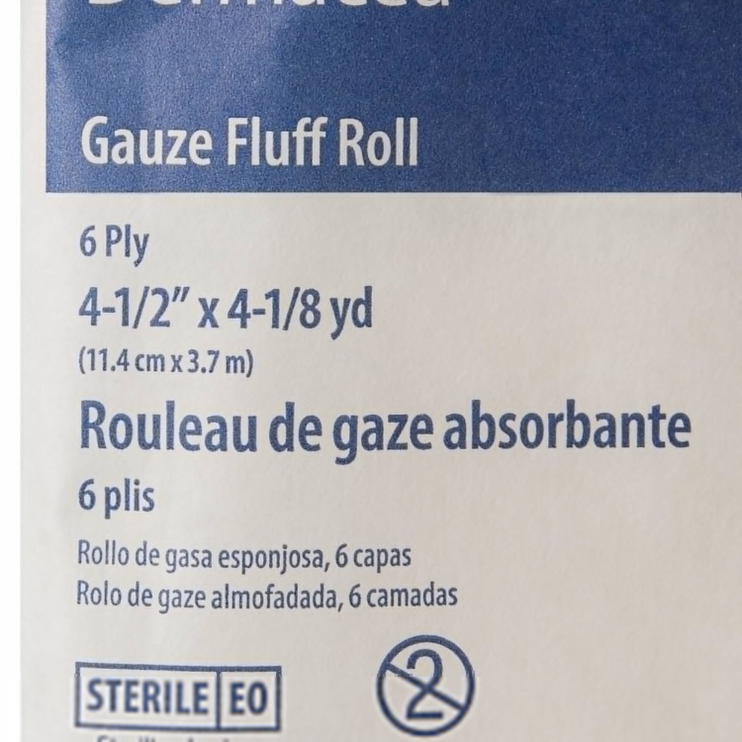 Dermacea Sterile Gauze Fluff Rolls, 4.5" x 4.1 yds
