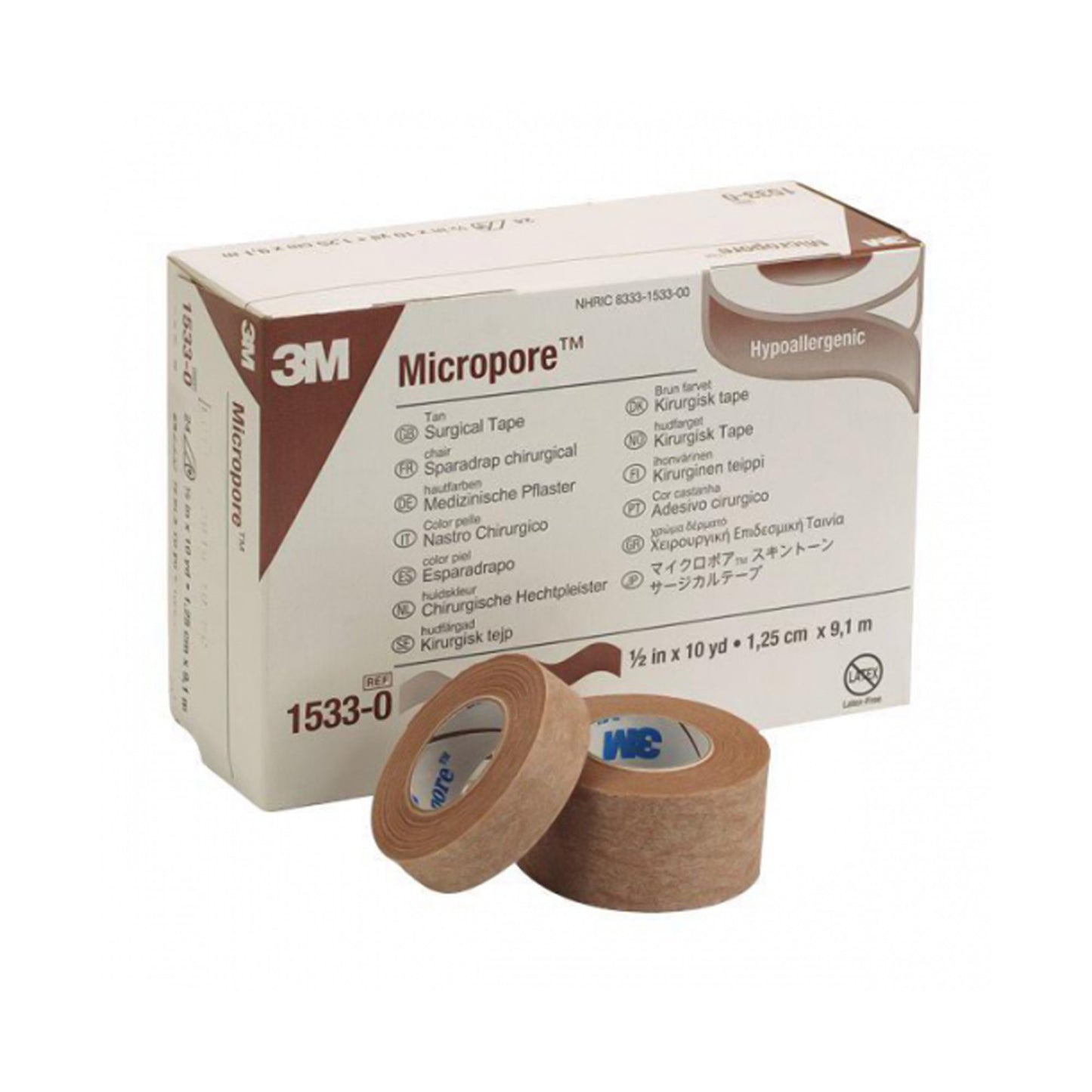 Micropore Hypoallergenic Paper Surgical Tape 1/2" x 10 yds.
