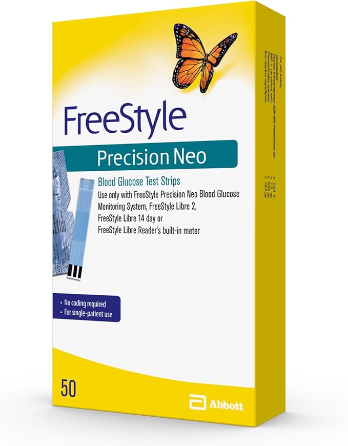 FreeStyle Precision Neo Blood Glucose Test Strip.