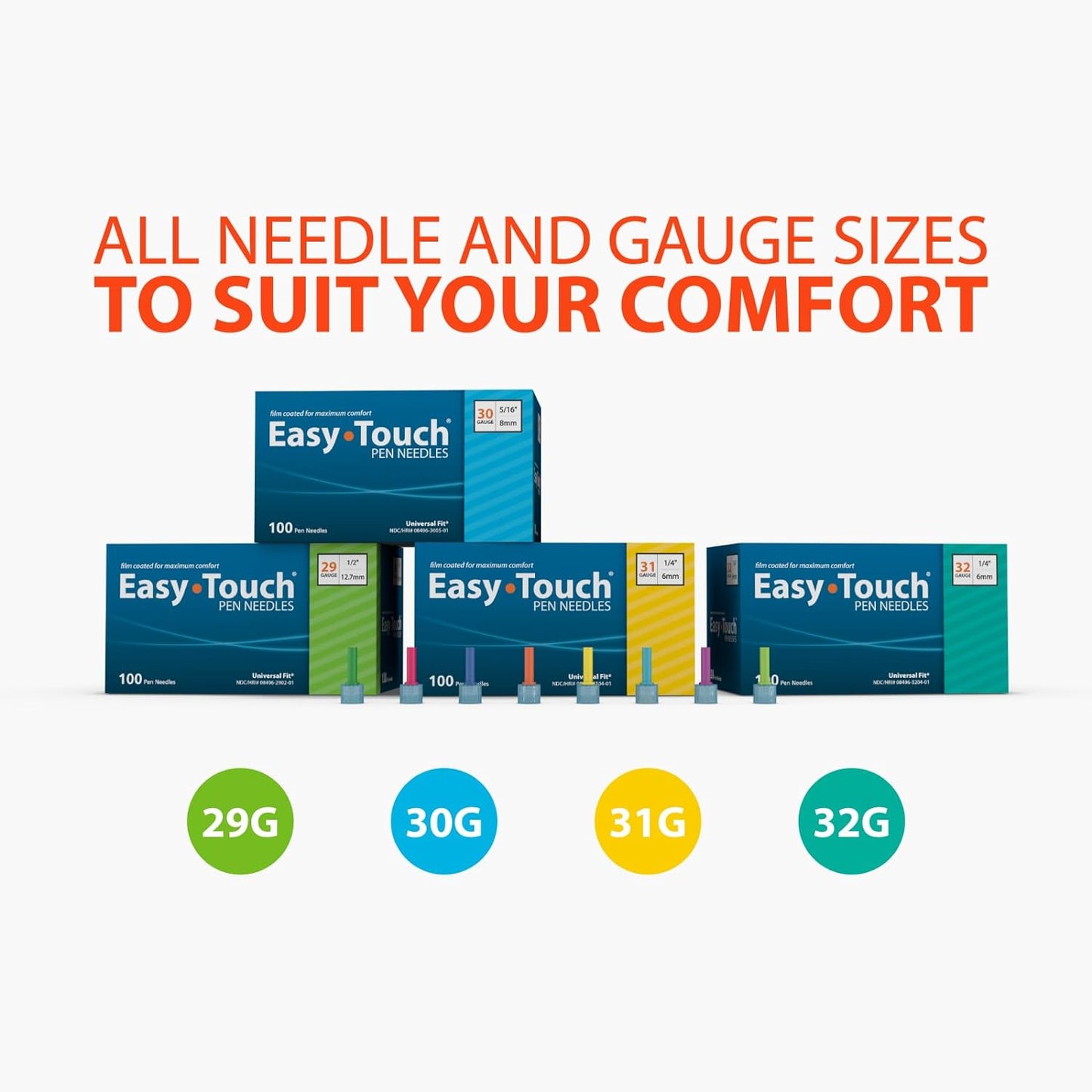 Easy Touch Insulin Pen Needle 29G x 1/2"- 829021