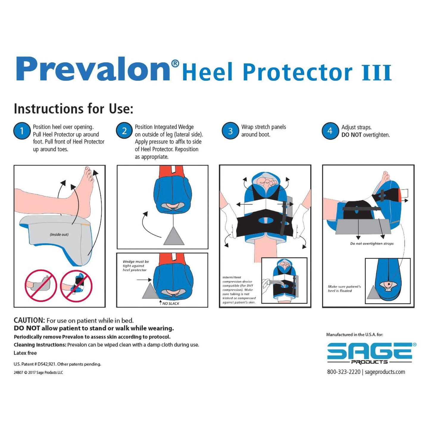 Prevalon Pressure Relieving Heel Protector with Integrated Foot and Leg Stabilizer Wedge