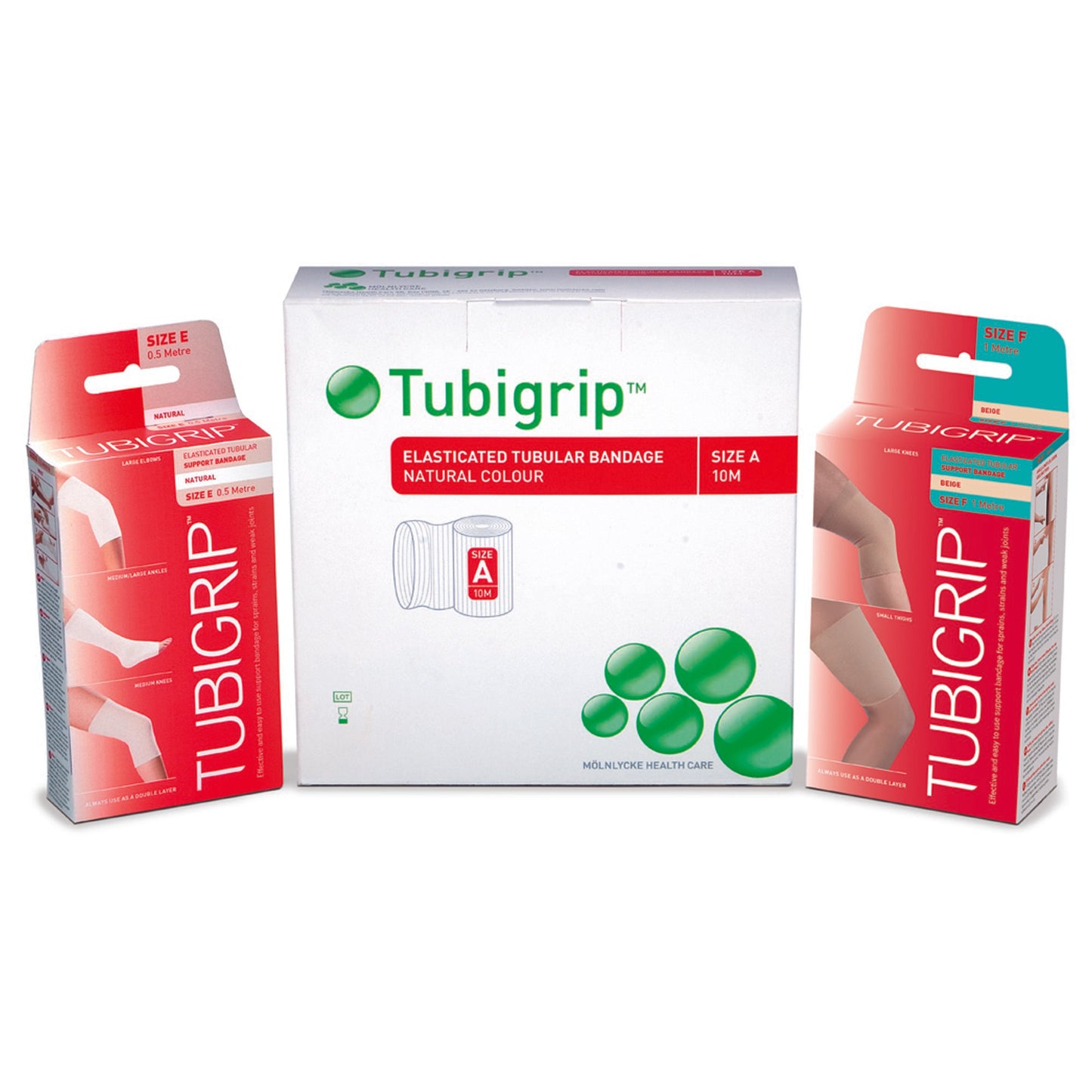 Tubigrip Elasticated Tubular Bandage, Beige, Size D, 3" x 10 yds. (Large Arm, Medium Ankle, Small Knee)