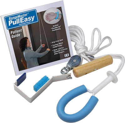 RangeMaster PullEasy Shoulder Pulley with Patient Guide │Physical Therapy Shoulder Pulley │ Aids with Shoulder Surgery Recovery │ Grip-Free Hold