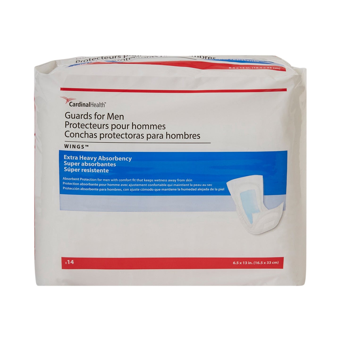 Cardinal Health, Guards for Men, Wings, 6.5" x 13"