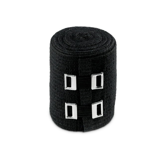 3M Ace Elastic Bandage, with Metal Clip, 3'' x 63.6'' Black
