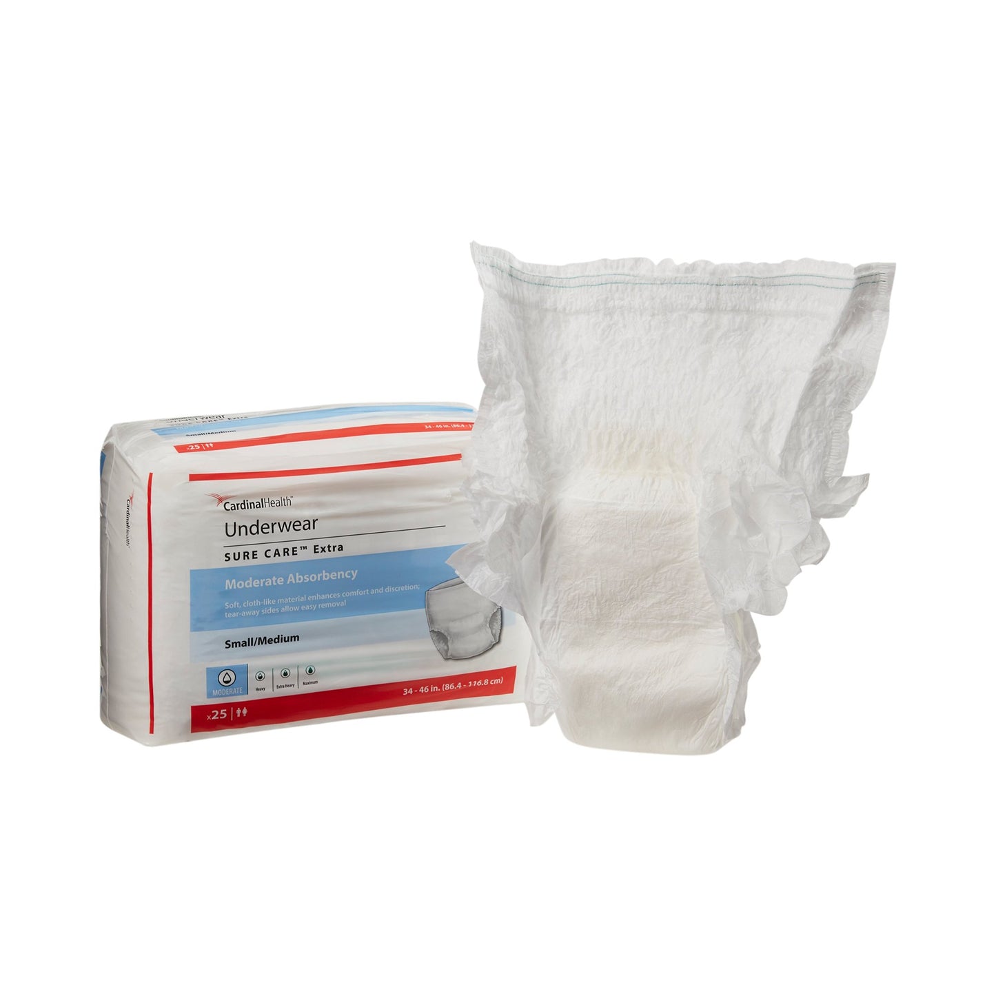 Cardinal Health, Underwear, Sure Care Extra, Small/Medium, 34" - 46"