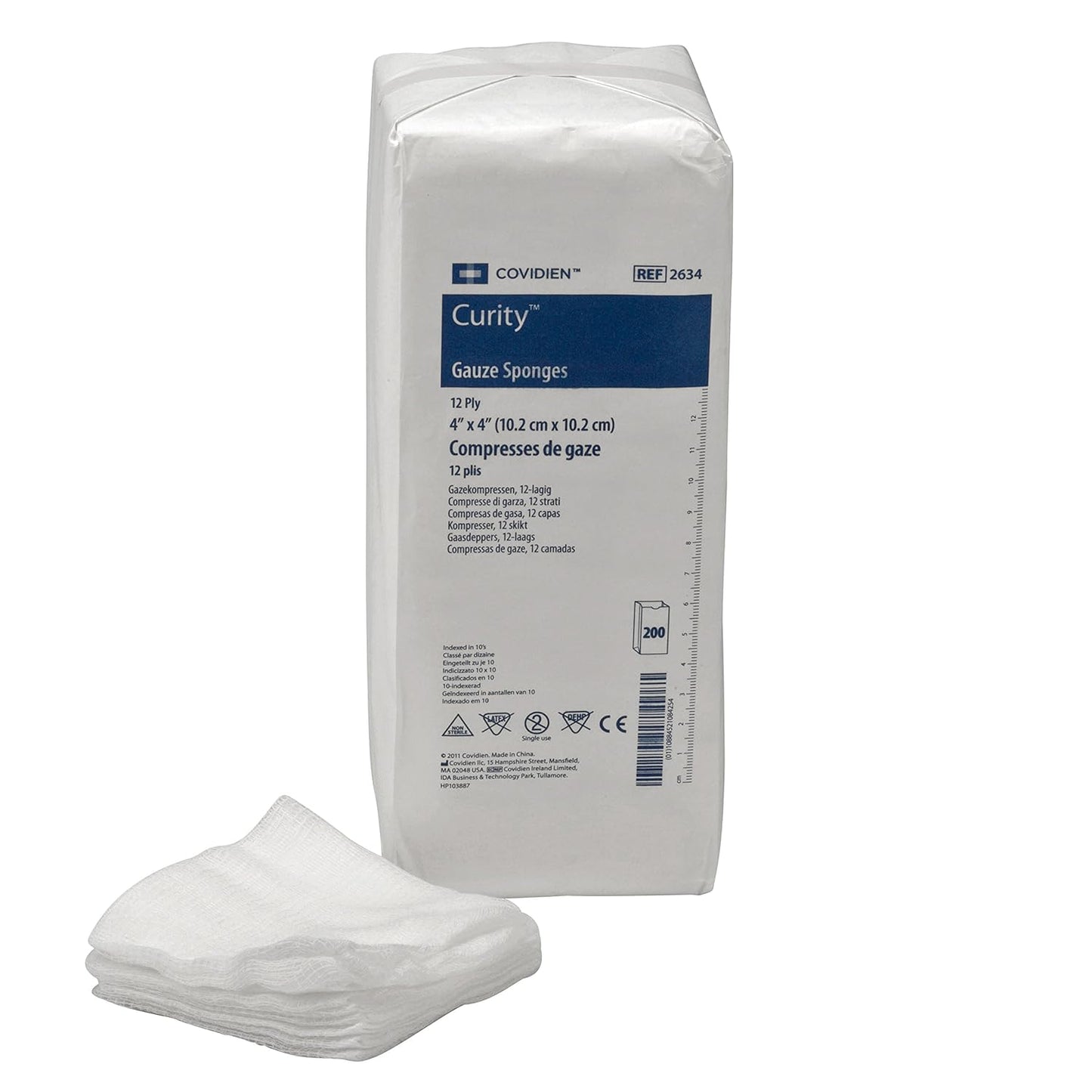 Curity Nonsterile Gauze Sponge, USP Type VII, 4" x 4"