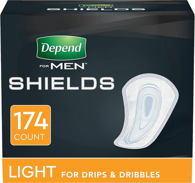 Kimberly Clark Depend Incontinence Shields for Men, Light Absorbency