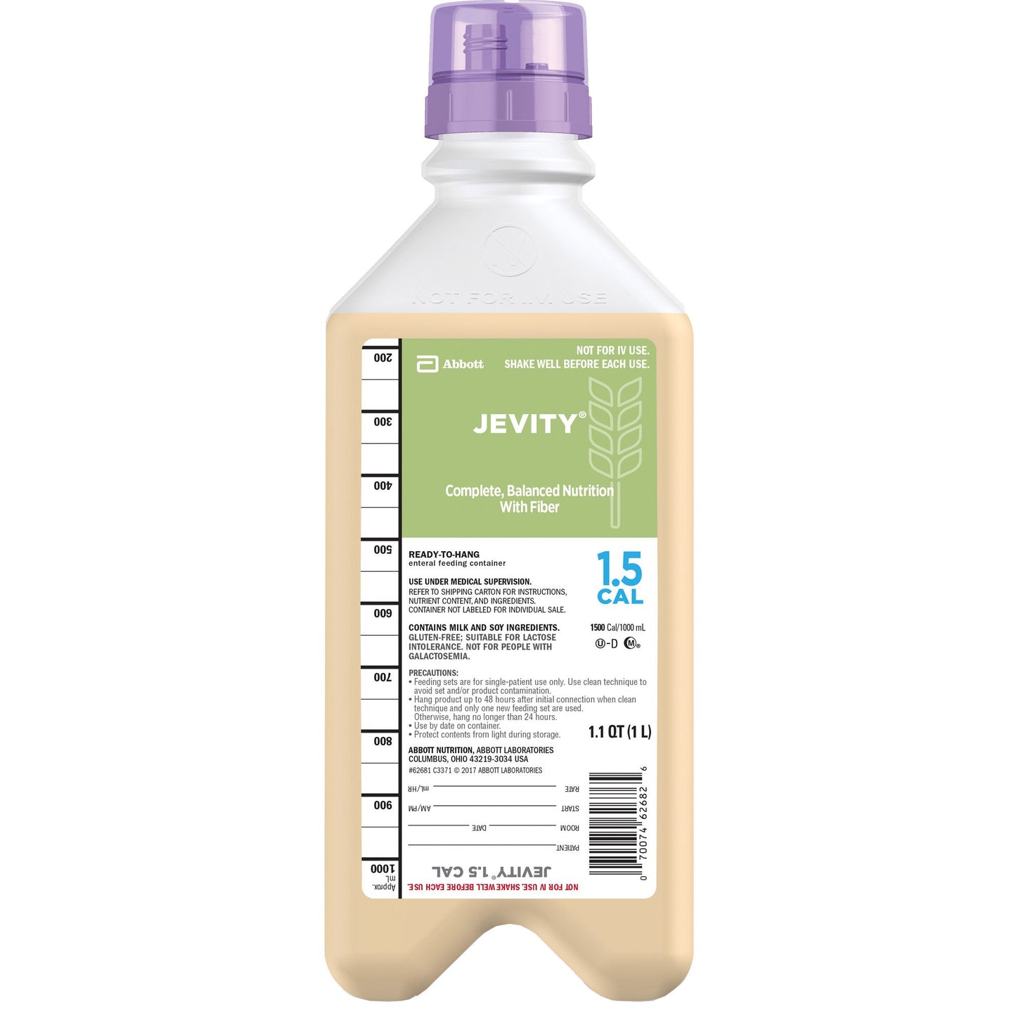 Abbott Nutrition Jevity 1.5 Cal , Institutional 1000 mL