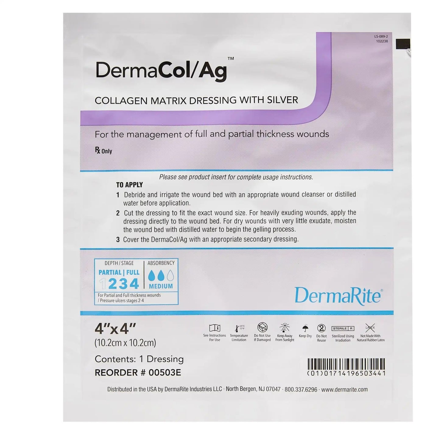 DermaCol Ag Collagen Matrix Wound Dressing