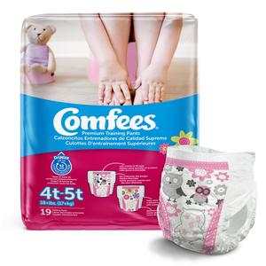 Attends Comfees Girls Training Pant 4T to 5T 38+ lb Perfume Latex-Free