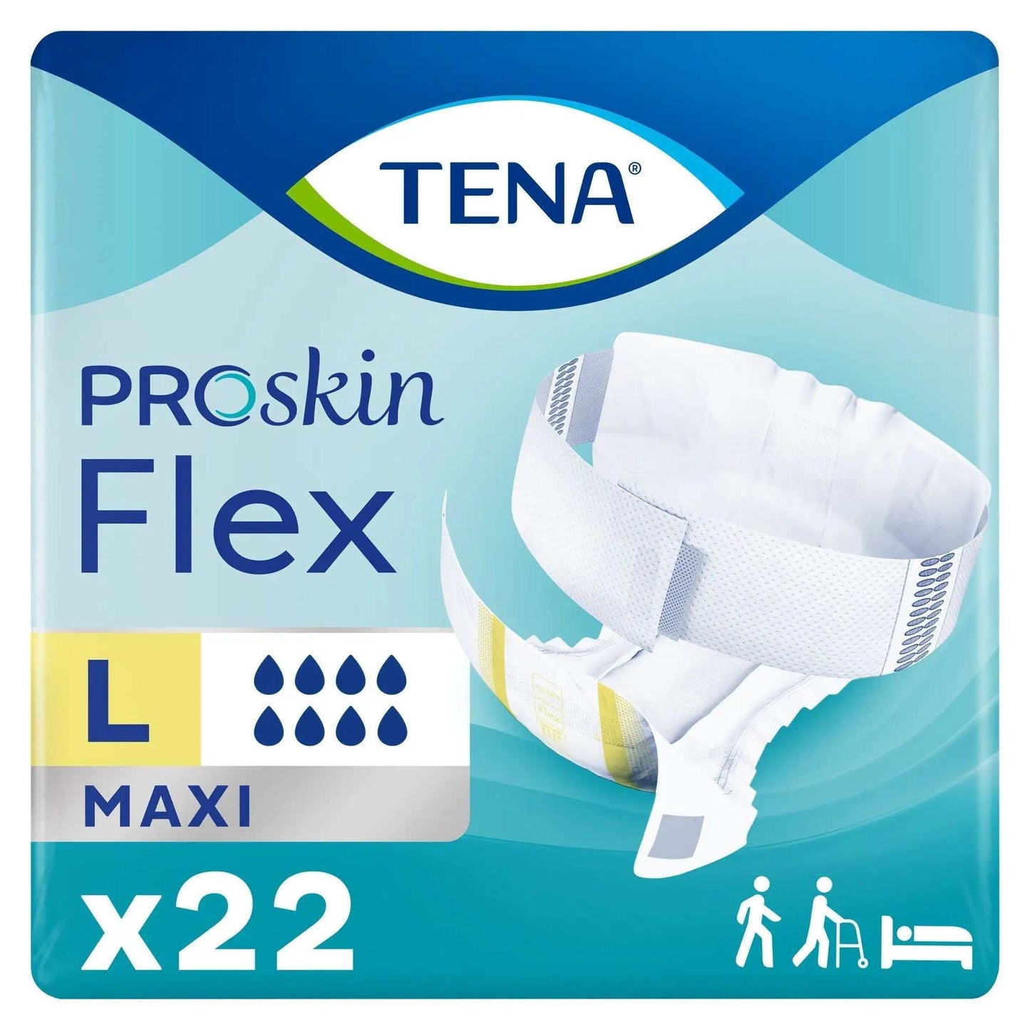 TENA Flex Maxi Brief, Size 16, 33" to 50" Waist Size