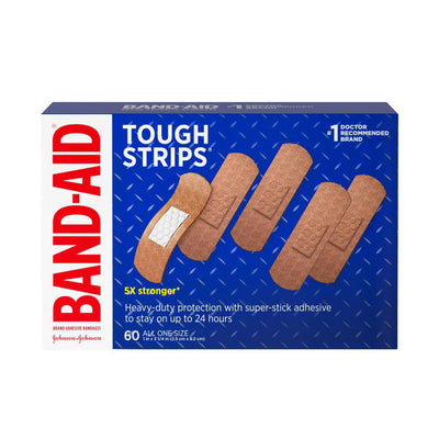 Johnson & Johnson Band-Aid Tough Strips Adhesive Bandage, All One Size