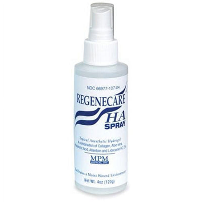 MPM Medical Regenecare HA Topical Anesthetic Hydrogel Spray with Lidocaine HCI 4Oz Bottle, Contains Hyaluronic Acid and Allantoin