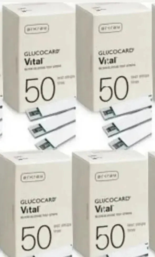 Glucocard Vital Blood Glucose Test DME 50 Strips per Pack - 760050 By Arkray