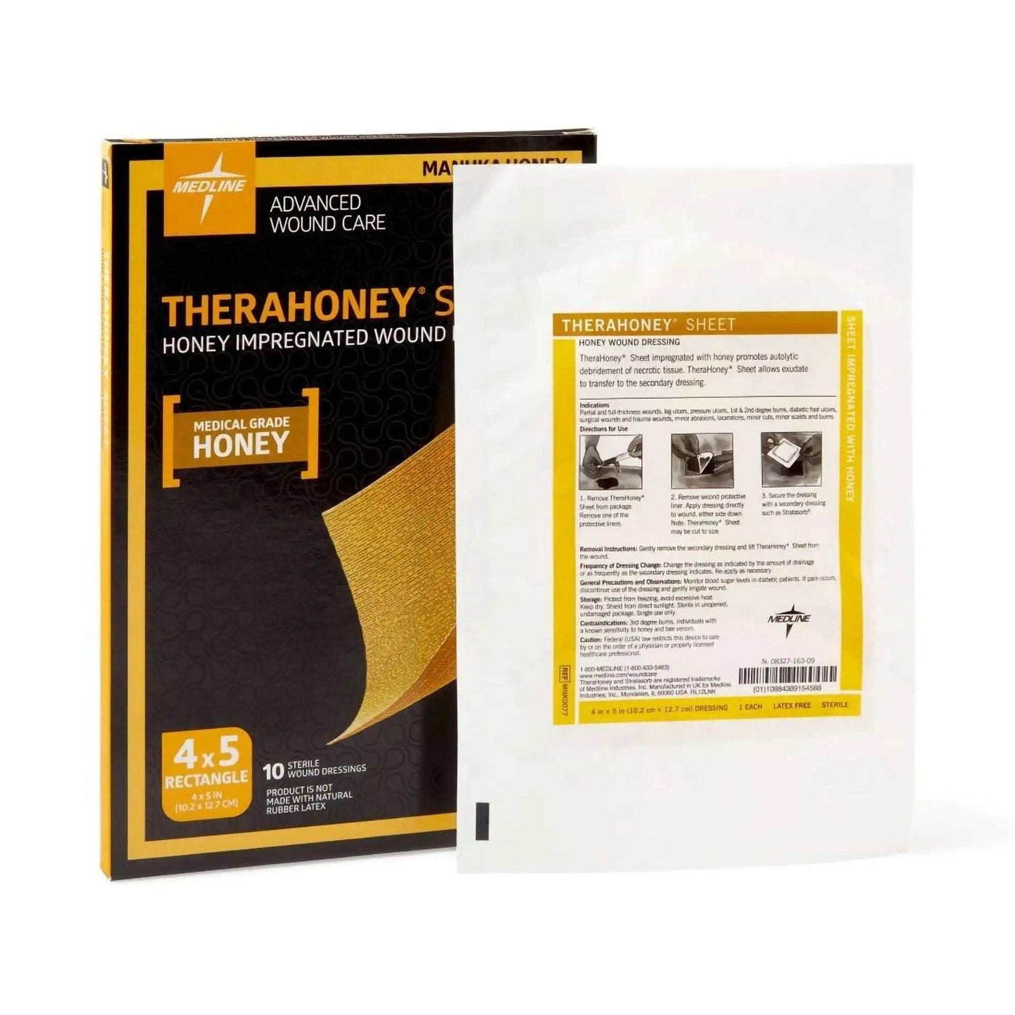 TheraHoney Impregnated Dressing, 4 x 5 inch - KatyMedSolutions