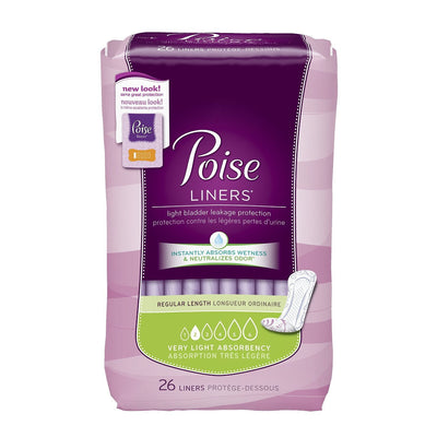 Poise Bladder Control Pad Light Absorbency, Absorb-Loc, Female, Disposable, 7.5'' L, Case of 208- KatyMedSolutions
