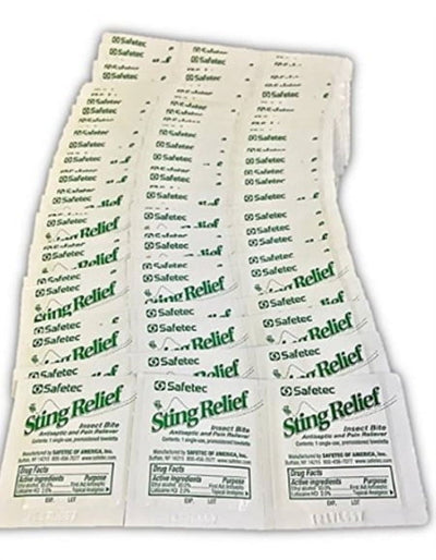 Insect Sting Relief Wipes By Safetec 90 Per Pack - KatyMedSolutions
