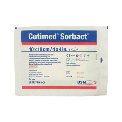 Cutimed Sorbact Antimicrobial Mesh Dressing 4 x 4" Square Pad Hydropolymer / Mesh 7216210 1 EA - KatyMedSolutions