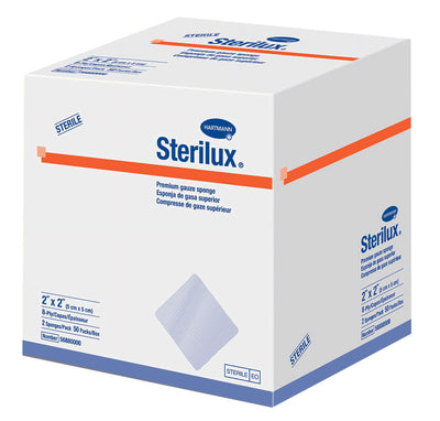 Sterilux Premium Gauze Sponge Sterile 2's, 2" X 2", 8-ply Part No. 56880000 (50/box) - KatyMedSolutions