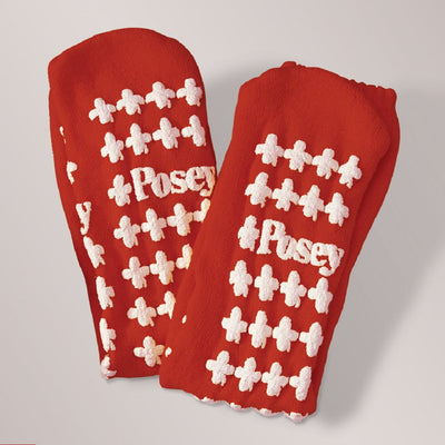 Posey Fall Management Socks - Red - Large - 1 Pair- KatyMedSolutions