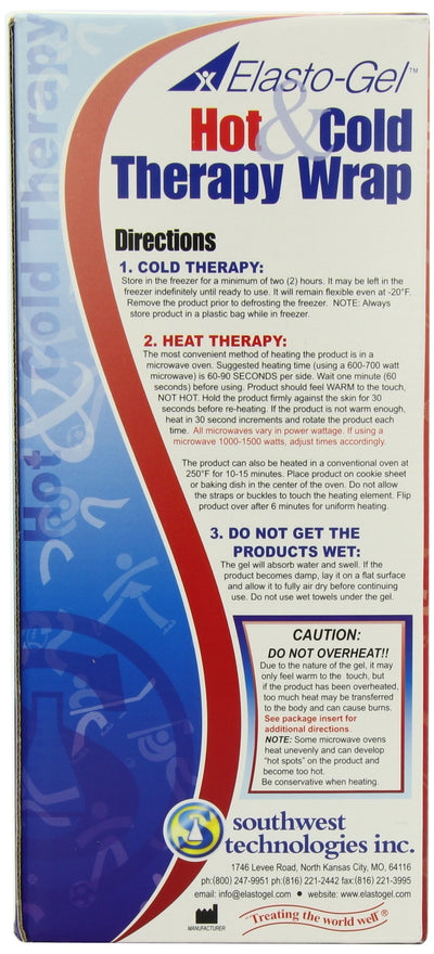 Elasto Gel Hot / Cold Therapy Wrap with Cover, 9 X 24 Inch | 1 Each