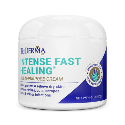 TriDerma Intense Fast Healing Hand and Body Moisturizer, 4 oz. Jar Unscented Cream, 09041 - EACH- KatyMedSolutions