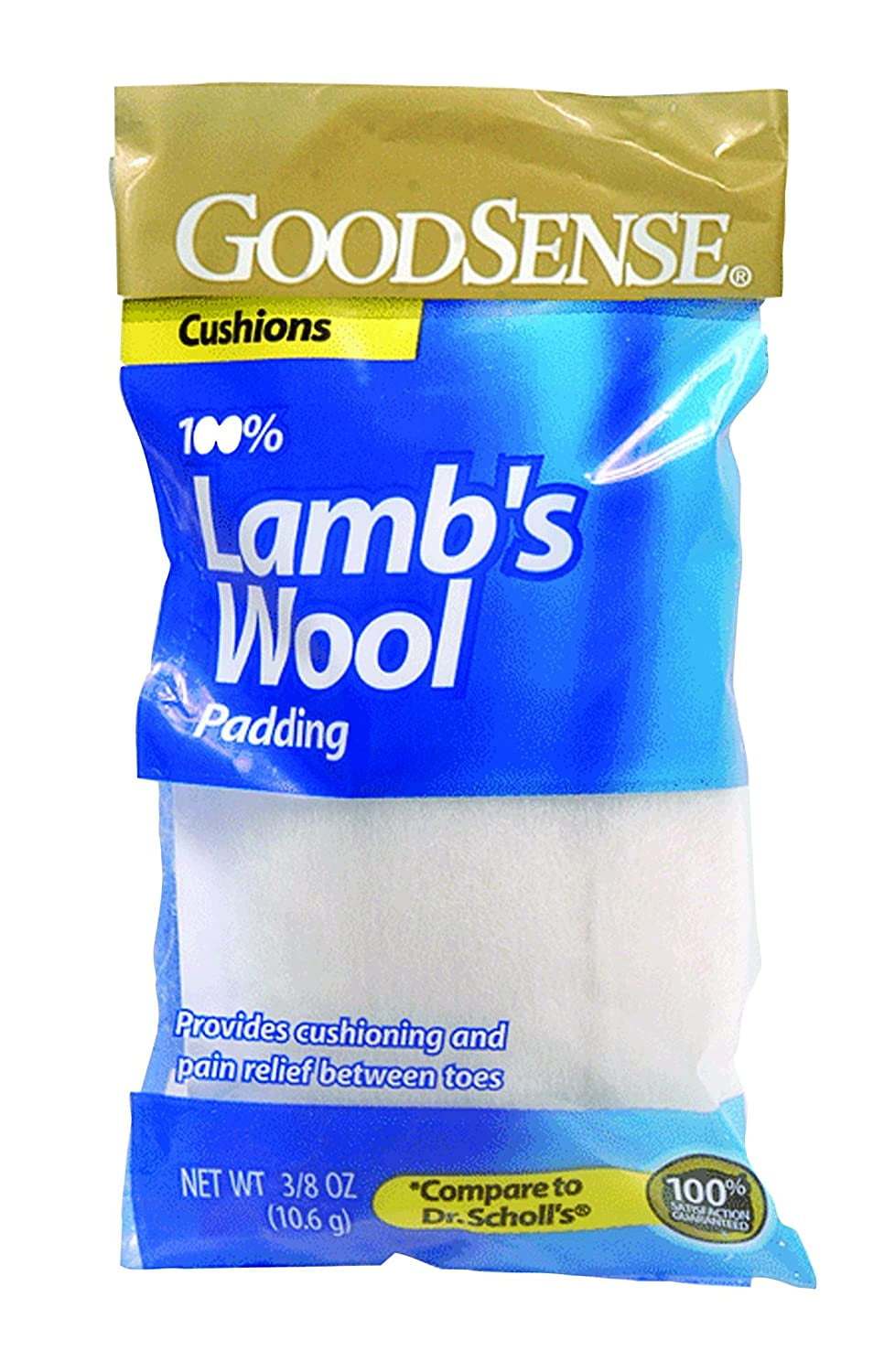 Goodsense Lamb's Wool Padding 3/8 oz, Cushions and Separates Toes