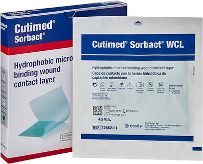 Cutimed Sorbact WCL Wound Dressing 4 X 4 Inch Sterile, 7266201 - Sold by: Pack of One- KatyMedSolutions