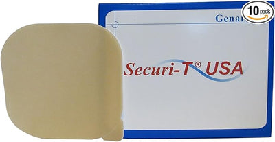 Genairex Inc Securi-T USA Solid Hydrocolloid Skin Barrier, 4" x 4" (Box of 10)- KatyMedSolutions
