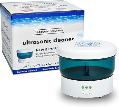 Dr. B Dental Solutions Ultrasonic Cleaner – Efficient Dental Cleaner with High-Frequency Waves for Removing Debris and Stains from Dentures, Night Guards, Retainers, and Aligners- KatyMedSolutions