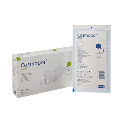 Cosmopor Adhesive Dressing, Sterile Wound Bandage, 4 in x 8 in, 25 Count, 1 Pack- KatyMedSolutions