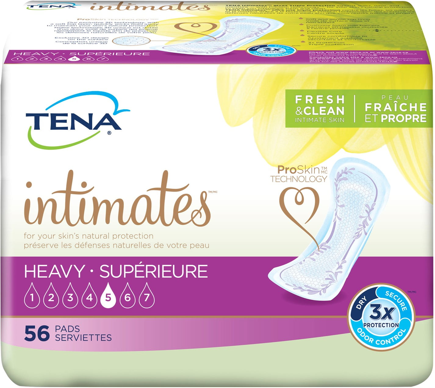 Tena Intimates Heavy Regular Incontinence Pad for Women, 56 Count (Pack of 3) - KatyMedSolutions