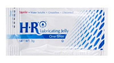 HR One Shot Lubricating Jelly 3 Gram Individual Packet Sterile Box of 144- KatyMedSolutions