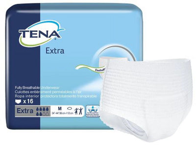 TENA Extra Underwear, Unisex, Moderate Absorbency, Medium, 64 Count - KatyMedSolutions